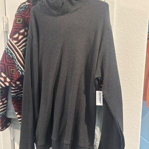 dark gray Waffle Knit Hoodie